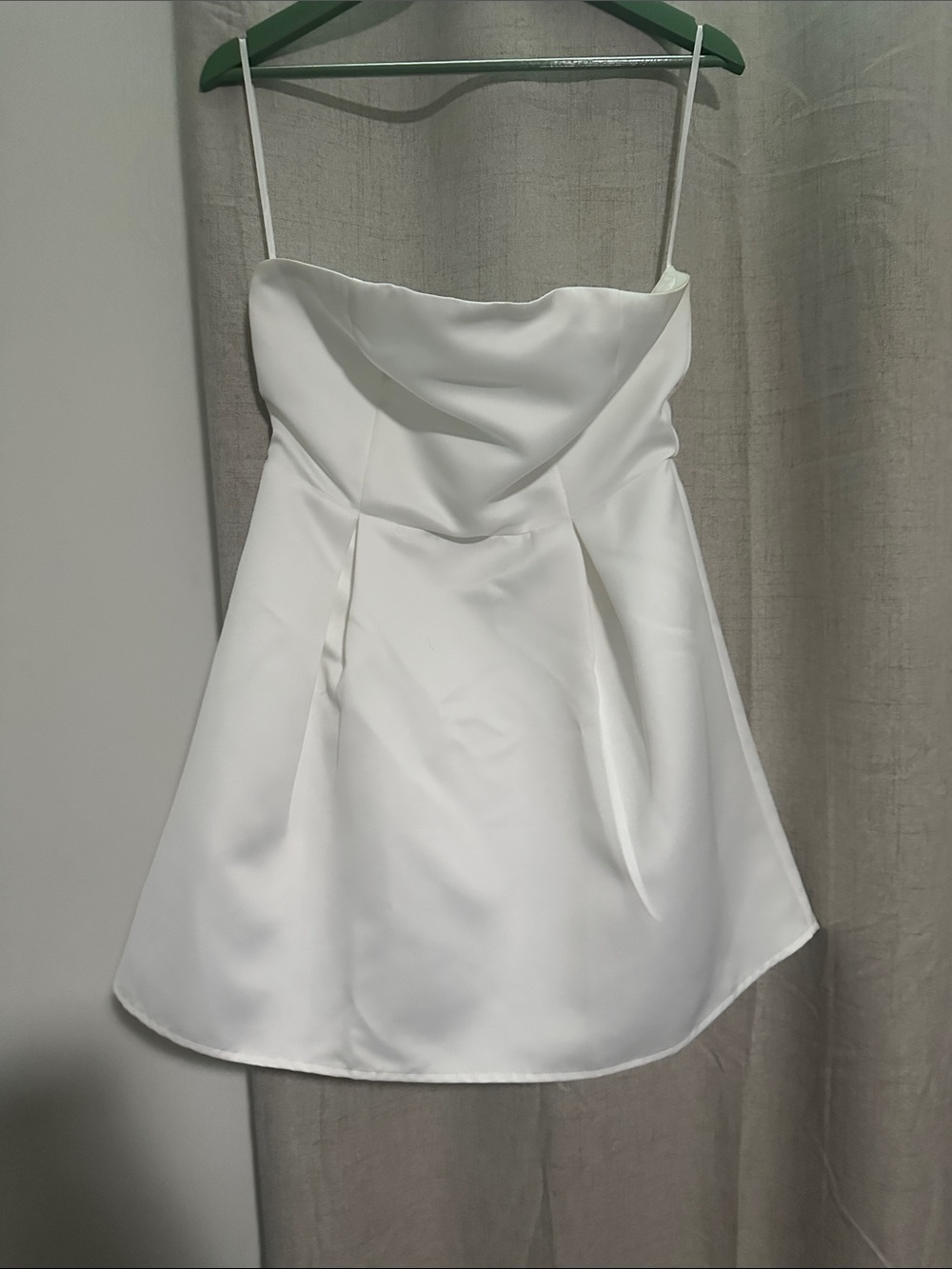 Princess Polly White Satin Mini Dress with Draped Bust